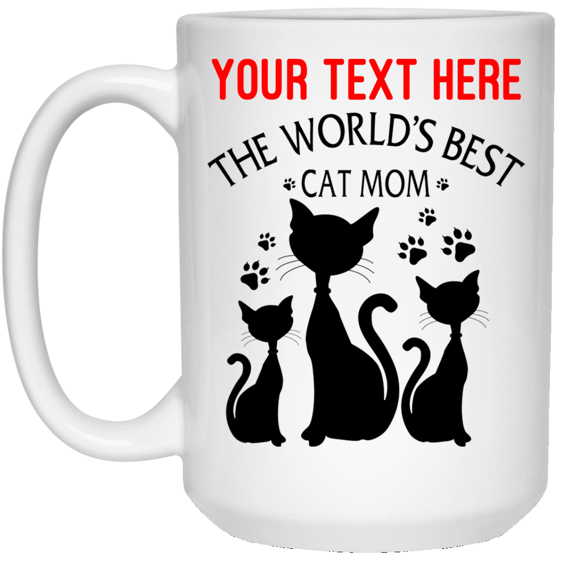 Personalized World's Best Cat Mom - Mugs.