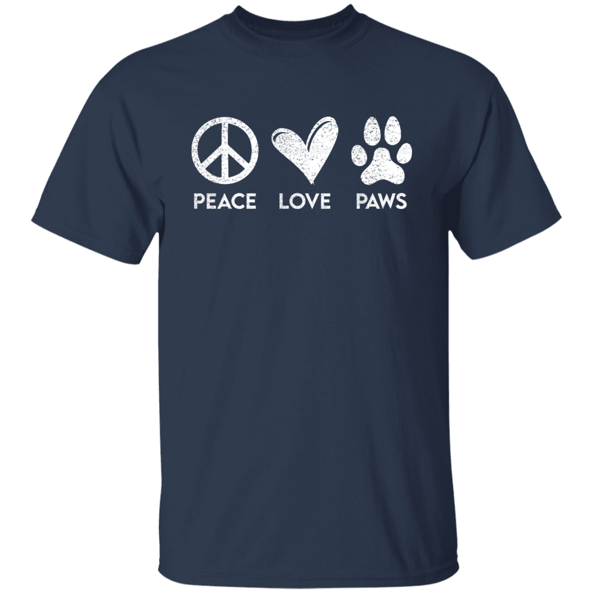 Peace Love Paws Signs  - T Shirt.