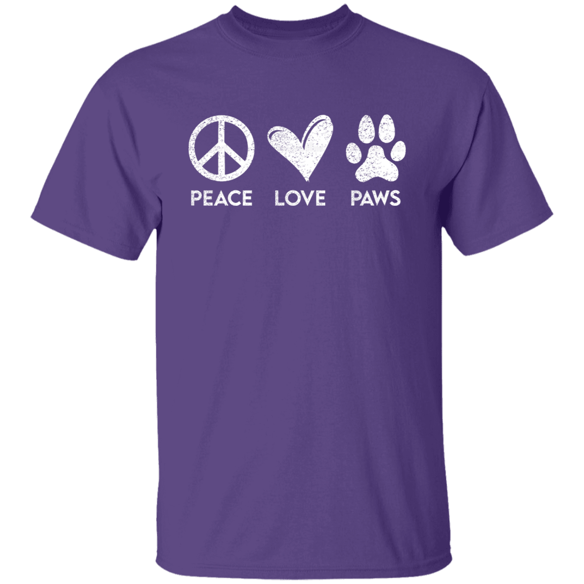 Peace Love Paws Signs  - T Shirt.