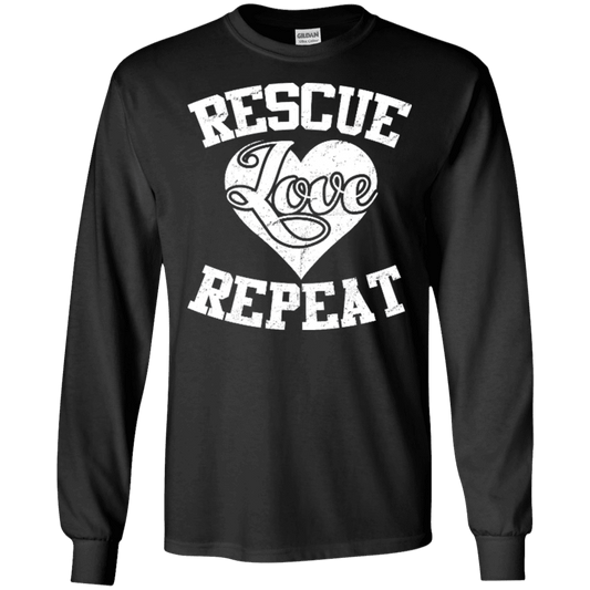 Rescue Love Repeat - Long Sleeve T Shirt.
