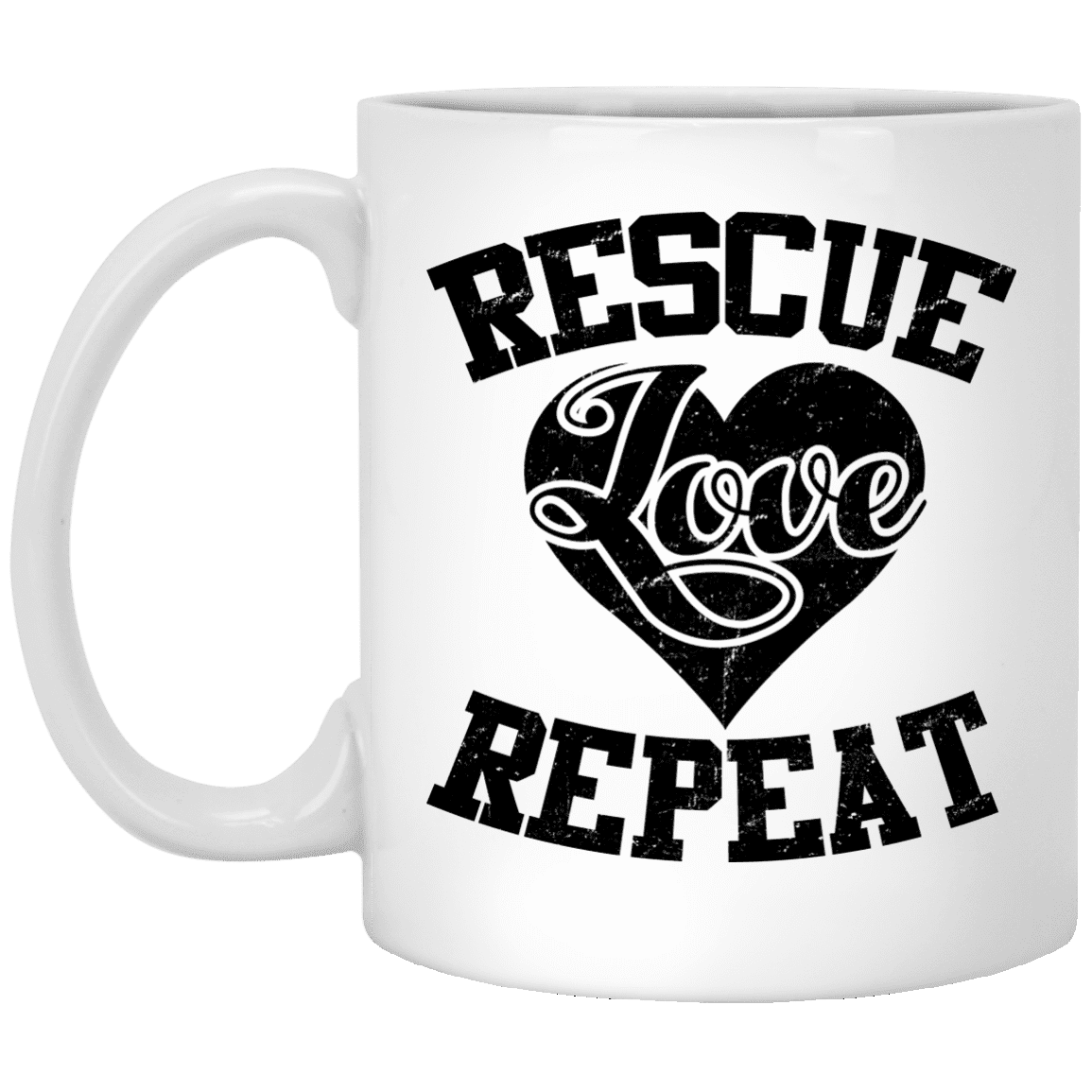 Rescue Love Repeat - Mugs.