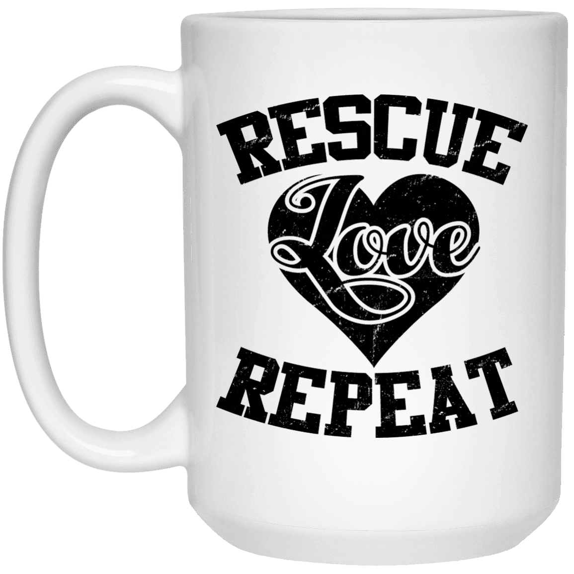 Rescue Love Repeat - Mugs.