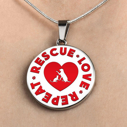 Rescue Love Repeat - Pendant.