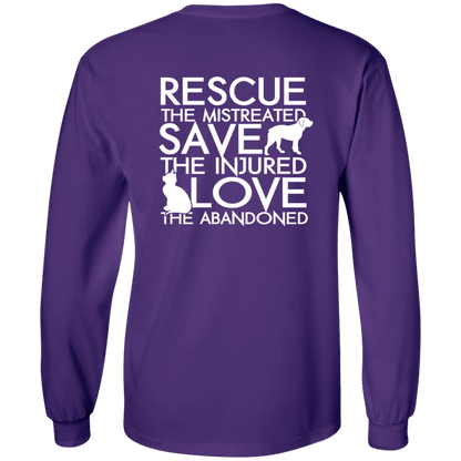 Rescue Save Love - Long Sleeve T Shirt.