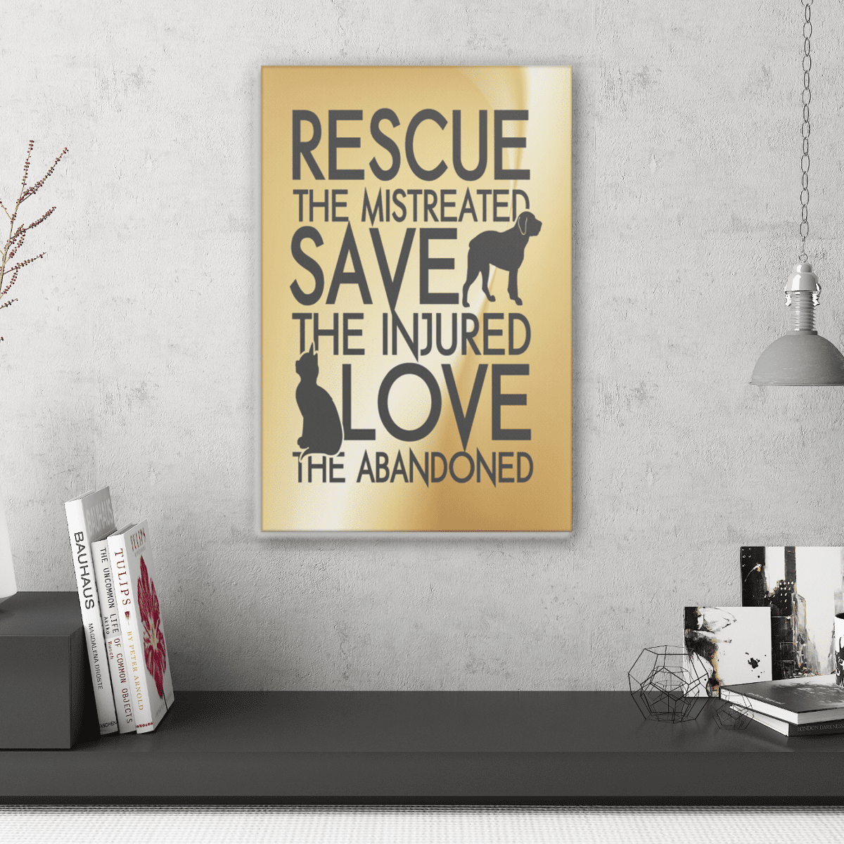Rescue Save Love - Wall Canvas.