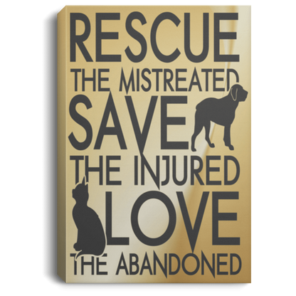 Rescue Save Love - Wall Canvas.