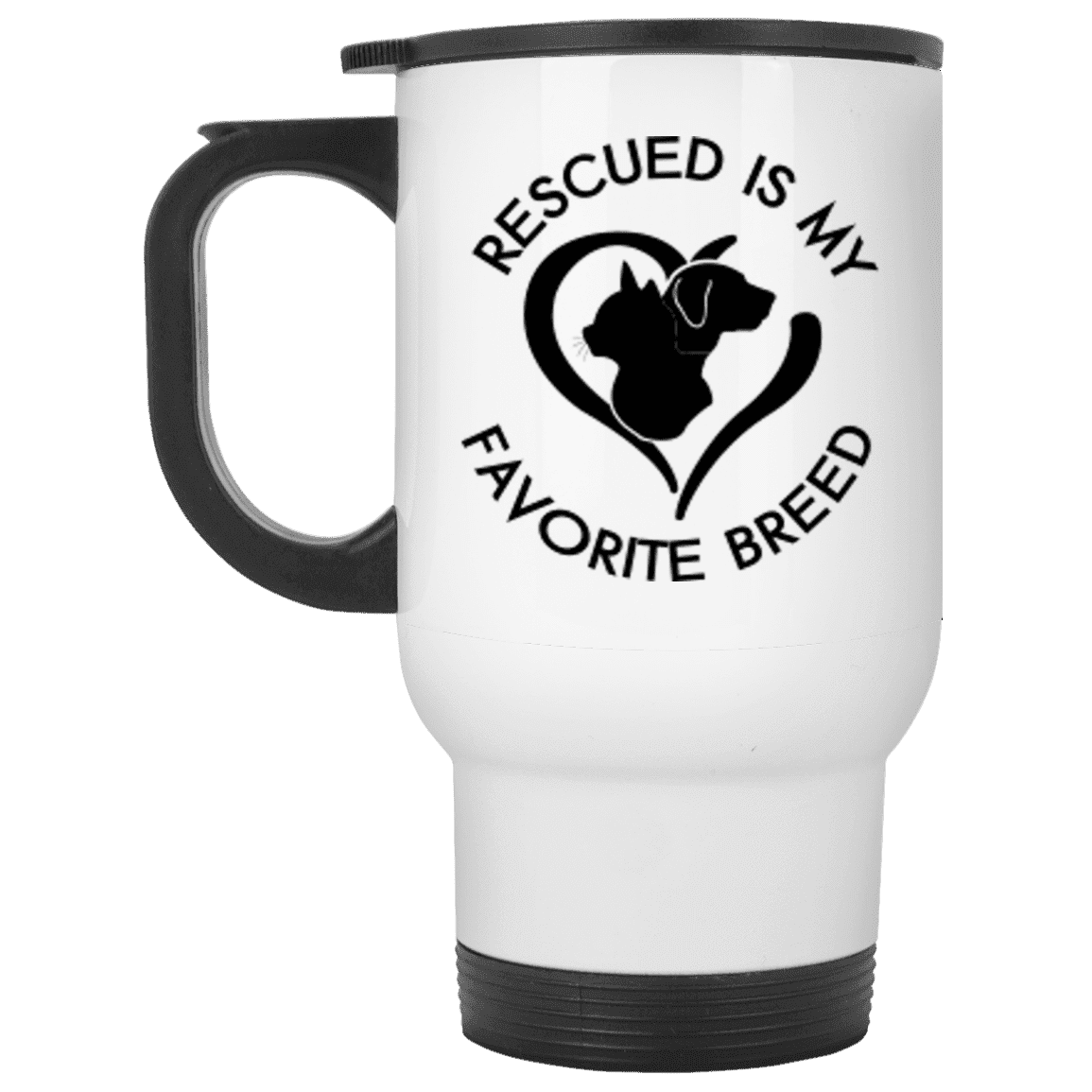 Rescued Is My Favorite Breed Logo - Mugs.