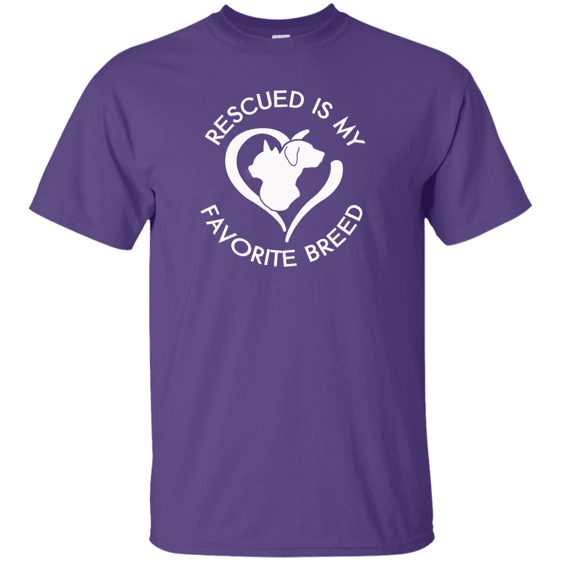 Rescued Is My Favorite Breed Logo - T Shirt.