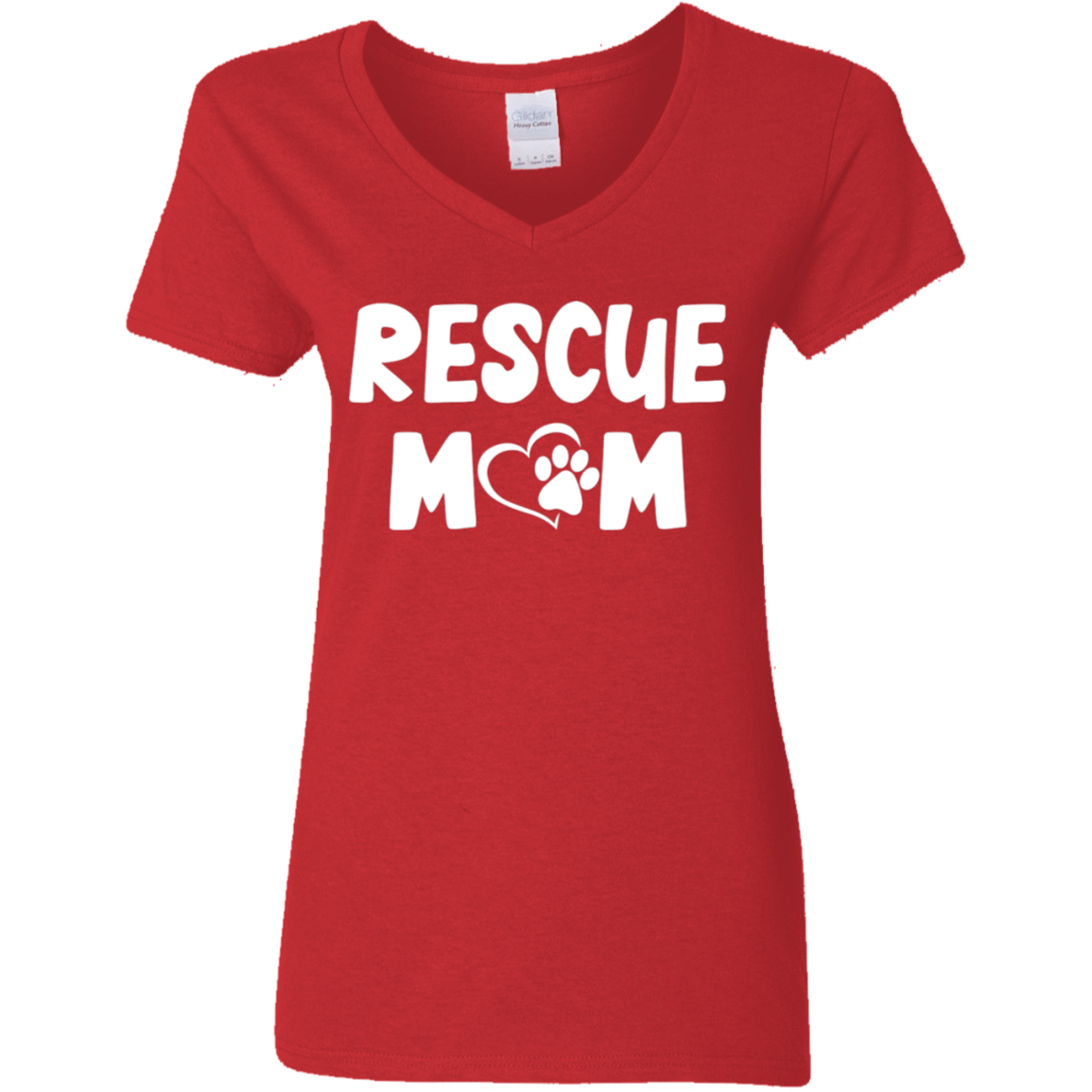 Rescue Mom - Ladies V Neck.