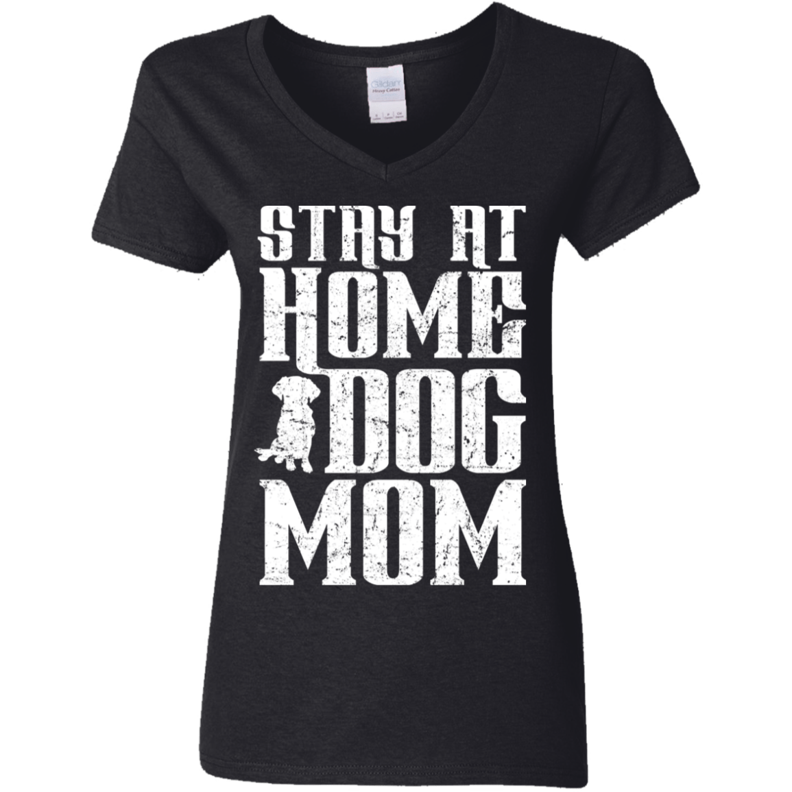 Stay At Home Dog Mom  - Ladies V Neck.
