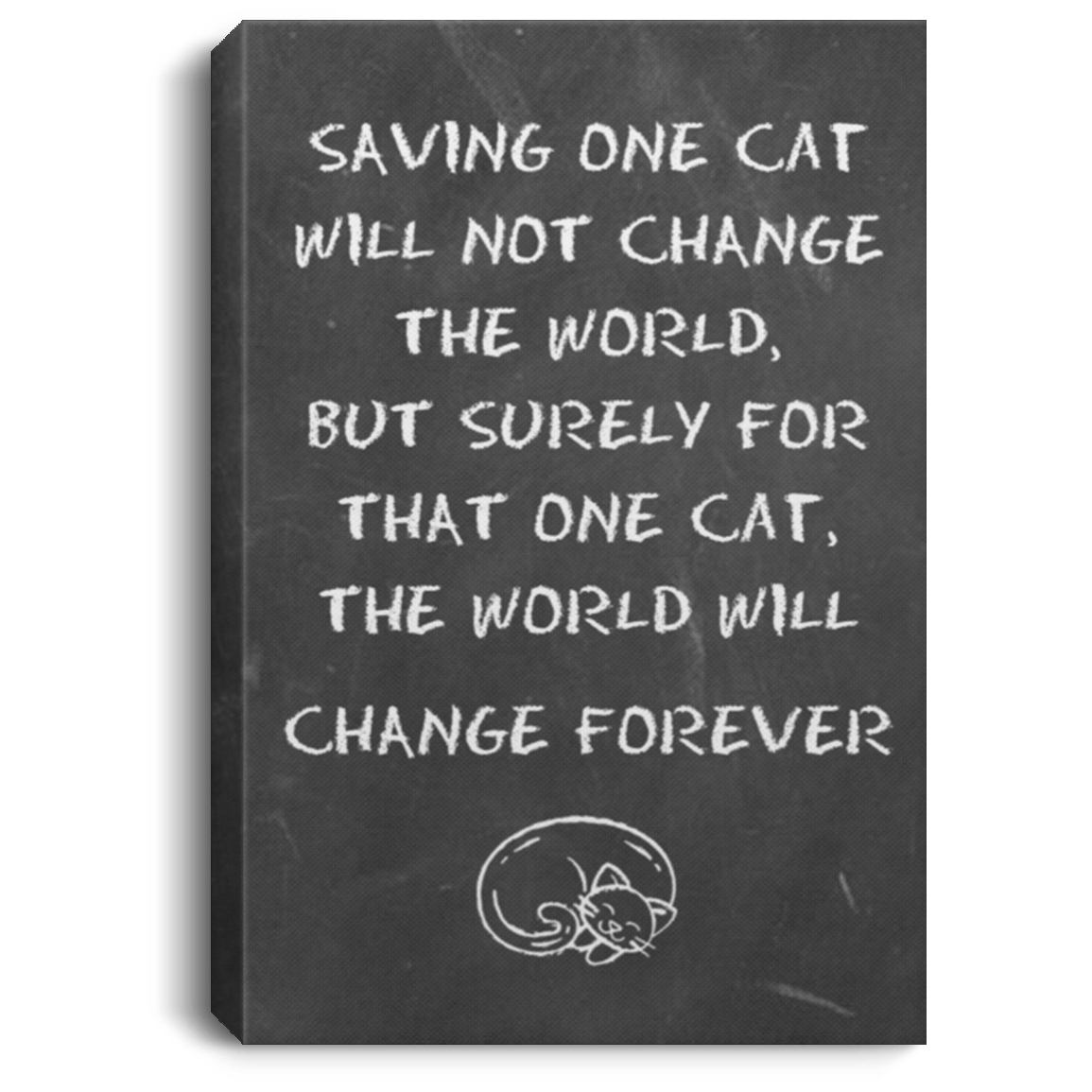 Saving One Cat - Wall Canvas.