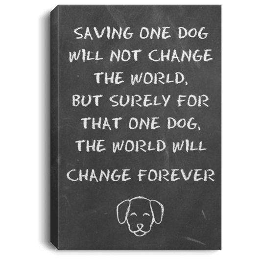 Saving One Dog - Wall Canvas.