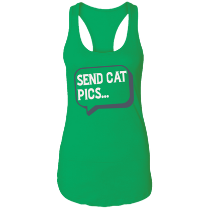 Send Cat Pics - Ladies Racer Back Tank.