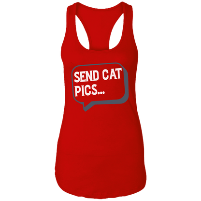 Send Cat Pics - Ladies Racer Back Tank.