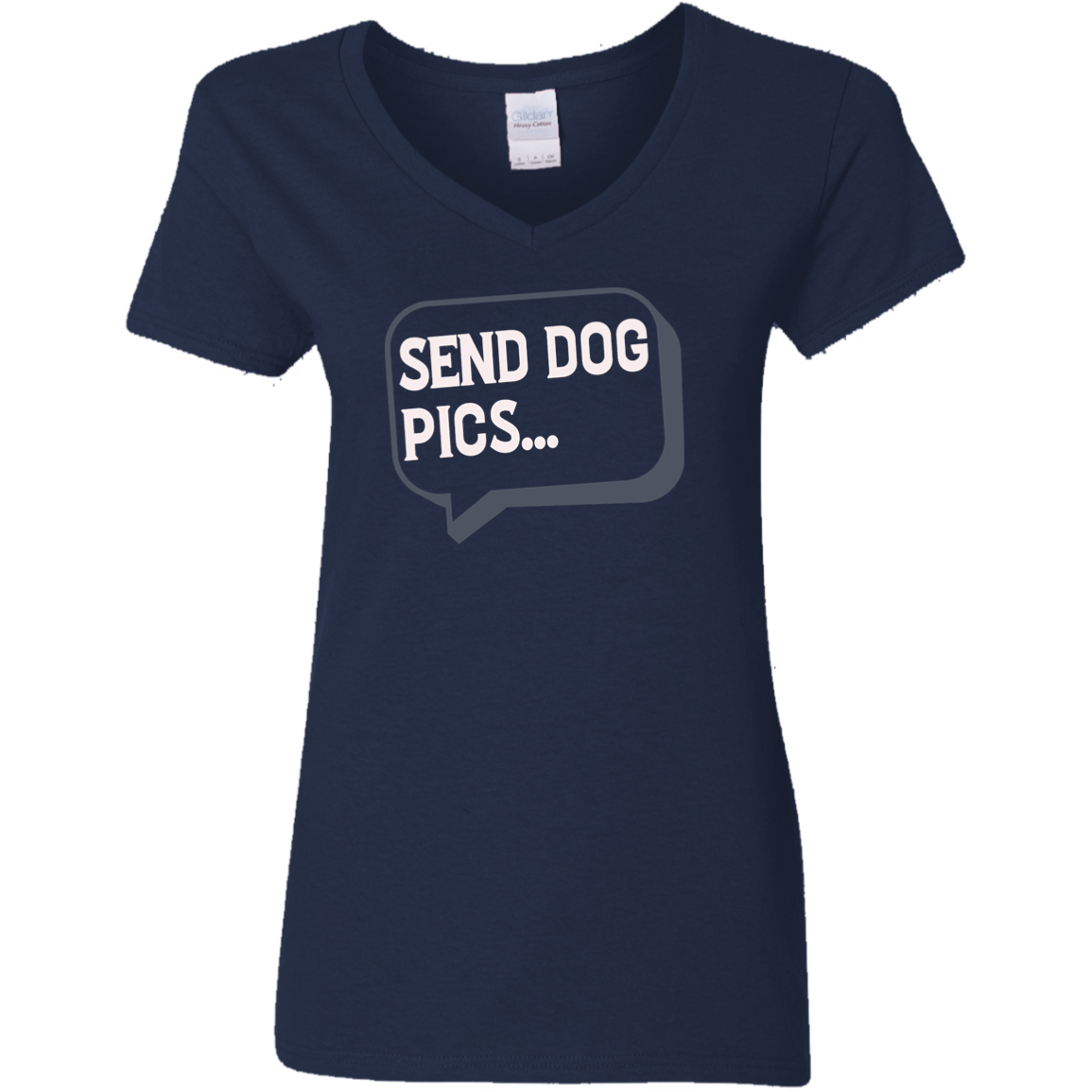 Send Dog Pics - Ladies V Neck.