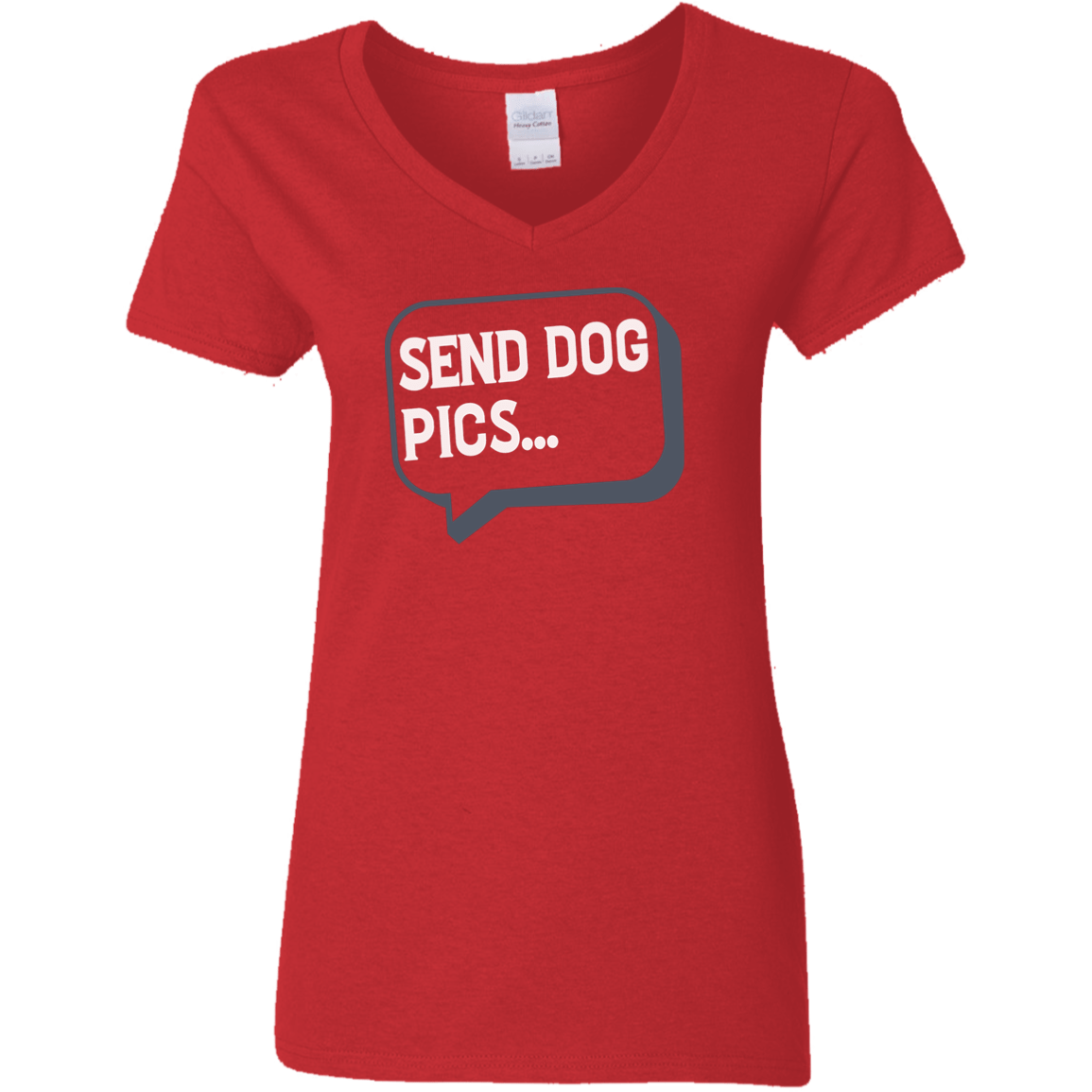 Send Dog Pics - Ladies V Neck.