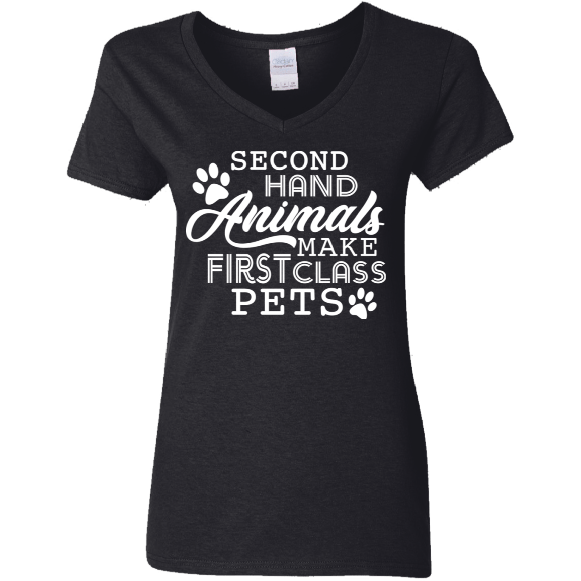 Second Hand Animals - Ladies V Neck.