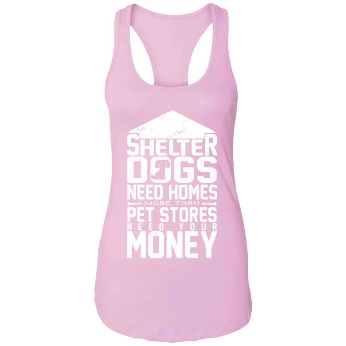 Shelter Dogs Need Homes - Ladies Racer Back Tank.