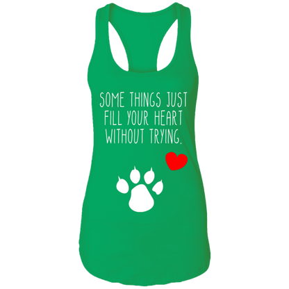 Some Things Just Fill Your Heart Cat - Ladies Racer Back Tank.