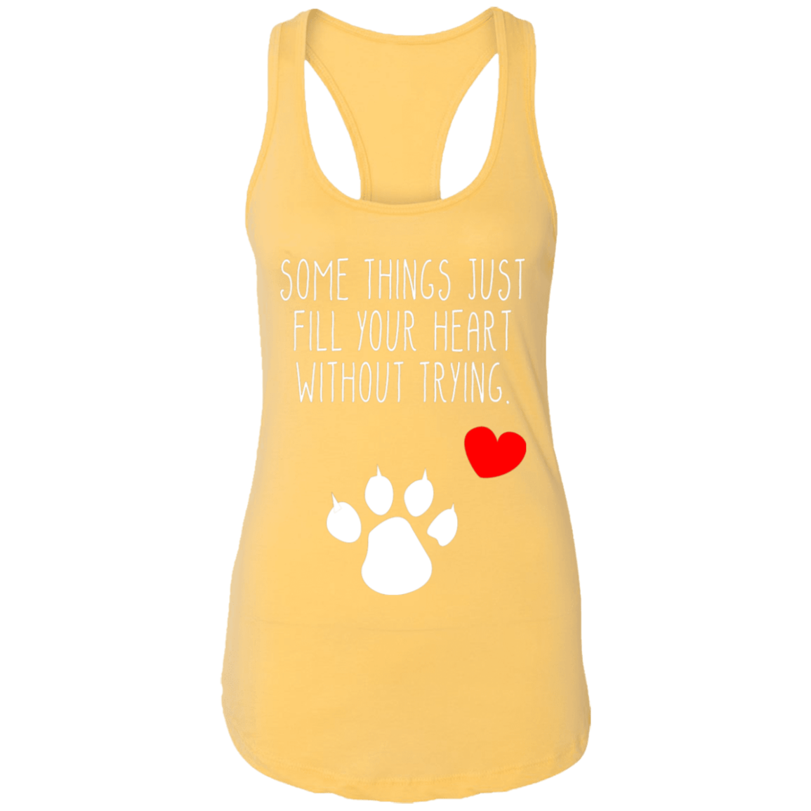 Some Things Just Fill Your Heart Cat - Ladies Racer Back Tank.