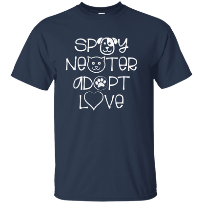 Spay Neuter Adopt Love - T Shirt.