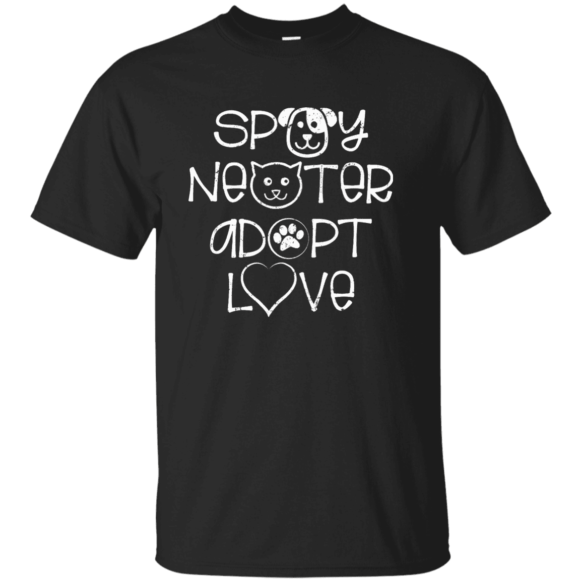Spay Neuter Adopt Love - T Shirt.