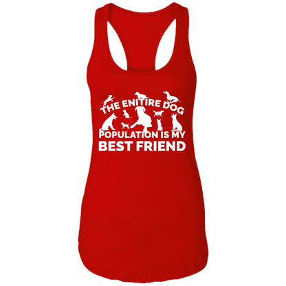 The Entire Dog Population - Ladies Racer Back Tank.