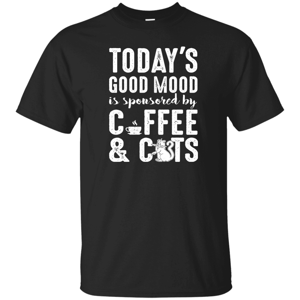 Today's Good Mood Coffee & Cats - T Shirt.