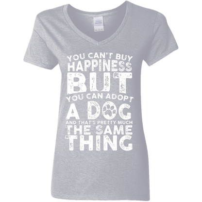 You Can't Buy Happiness - Ladies V Neck.